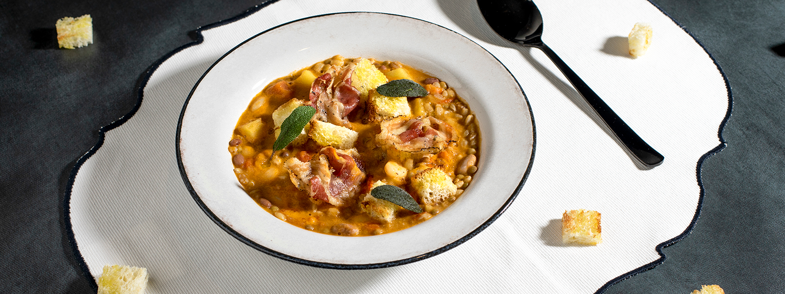 Zuppa Antichi Sapori con pancetta e rosmarino Ricette Orogel